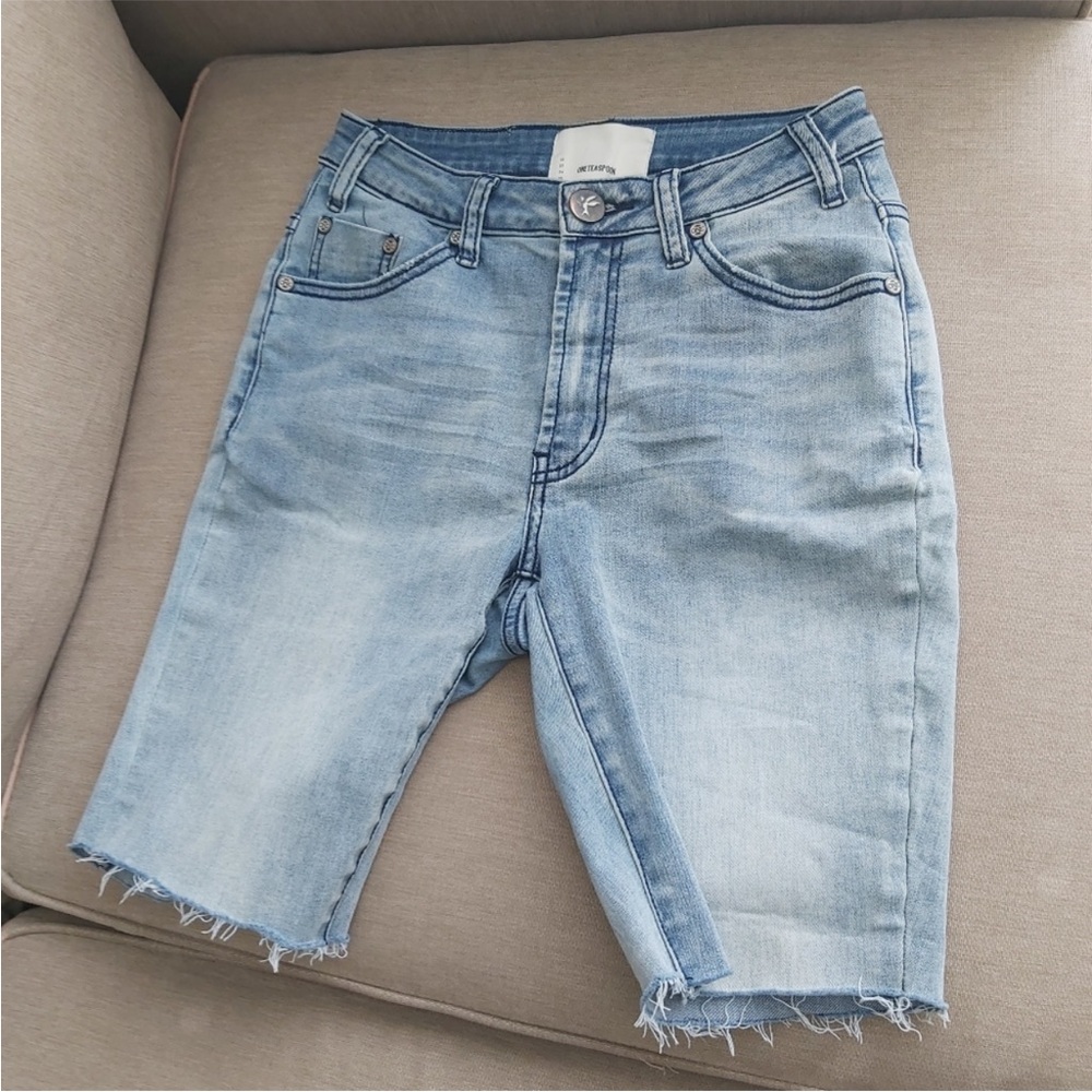Aritzia One Teaspoon jean shorts jorts blue denim cut